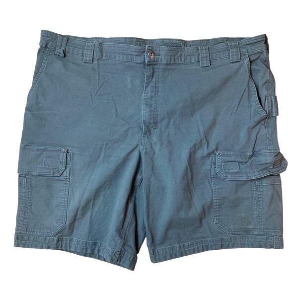 Duluth Trading Co. Flex Fire Hose Cargo Shorts 48 Relaxed Fit Gray Mens 97% Cott - Picture 1 of 6